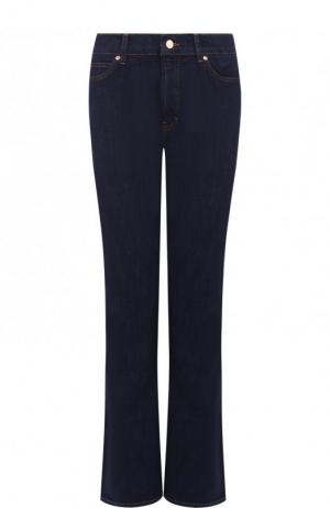 Однотонные расклешенные джинсы с контрастной прострочкой Escada Sport. Цвет: темно-синий