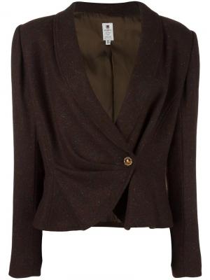 Укороченный пиджак Emanuel Ungaro Vintage. Цвет: коричневый