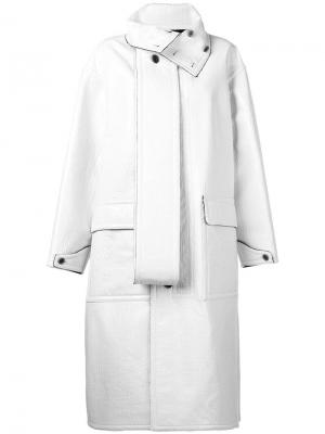 Однобортное пальто в стиле оверсайз Ports 1961. Цвет: белый