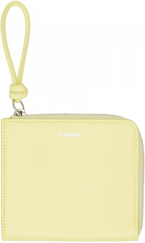 Желтый кошелек для кредитных карт Jil Sander