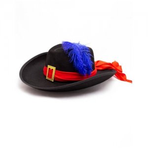 Черная мушкетерская шляпа (12253), ⌀ 61 см. Fiestas Guirca