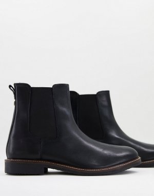 Черные кожаные ботинки челси -Черный цвет Farah