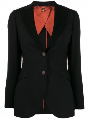 Однобортный пиджак строгого кроя Maurizio Miri. Цвет: черный