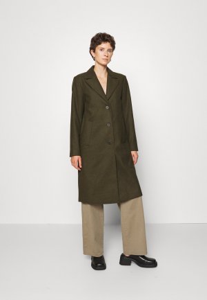 Пальто классическое SLFALMA NOOS , плющево-зеленый меланж Selected Femme. Цвет: зеленый