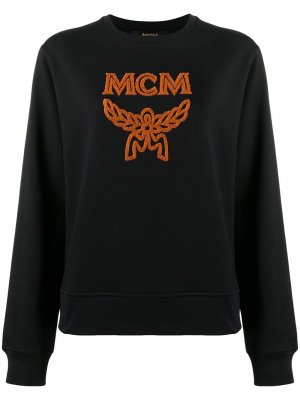 Толстовка с вышитым логотипом MCM. Цвет: черный