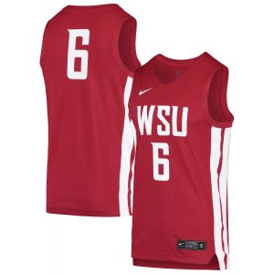 Реплика мужской баскетбольной майки #6 Crimson Washington State Cougars Nike