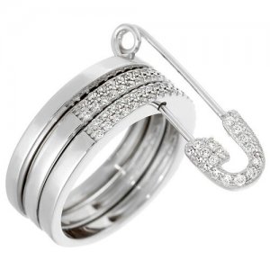 Серебряное кольцо с фианитом CZ-R02394-X-W-X-X-W Fresh