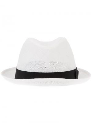 Плетеная шляпа Junya Watanabe Comme Des Garçons. Цвет: белый