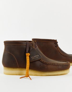 Ботинки из вощеной кожи wallabee-Коричневый цвет Clarks Originals