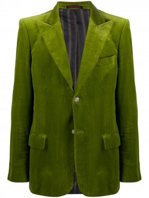 Однобортный пиджак 2000-х годов Christian Lacroix Pre-Owned. Цвет: зеленый