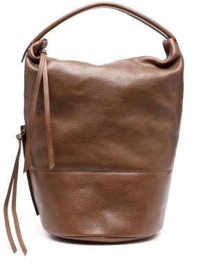 Leather bucket bag Lemaire. Цвет: коричневый