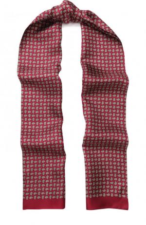 Шелковый шарф с узором пейсли Eton. Цвет: бордовый