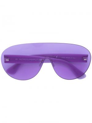 Солнцезащитные очки в объемной оправе Retrosuperfuture. Цвет: розовый и фиолетовый