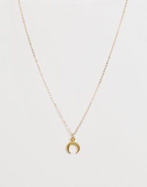 Золотистое ожерелье-цепочка с подвеской в форме полумесяца let imagination shinе-Золотой Dogeared