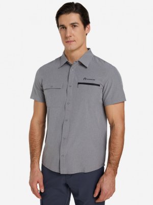 Рубашка с коротким рукавом мужская, Серый Outventure. Цвет: серый