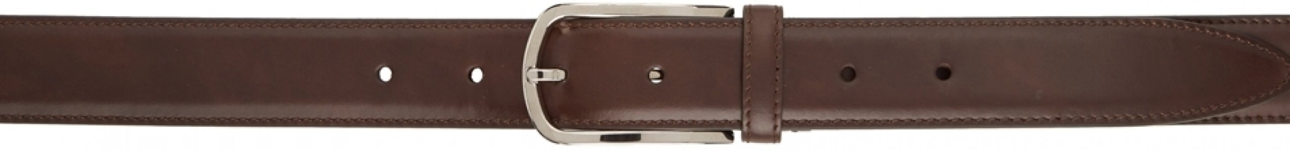 Brown Smooth Leather Buckle Belt Brunello Cucinelli. Цвет: c8033castagno