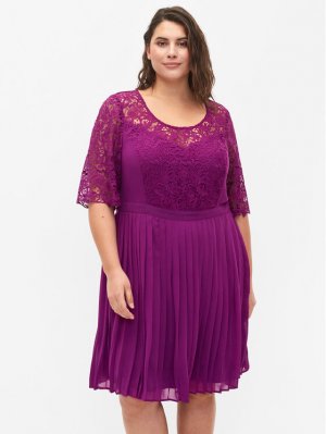 Коктейльное платье стандартного кроя, фиолетовый Zizzi