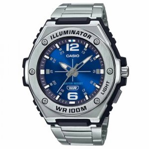 Наручные часы CASIO MWA-100HD-2A, синий. Цвет: синий/серебристый