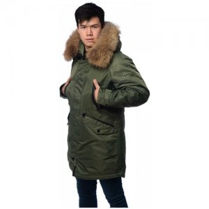 Зимняя куртка мужская CLASNA 102 размер 46, зеленый. Цвет: зеленый