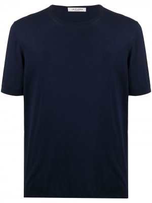 Трикотажная футболка с круглым вырезом Fileria. Цвет: синий