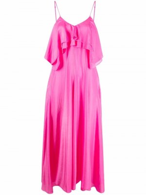 Платье с оборками Forte. Цвет: розовый