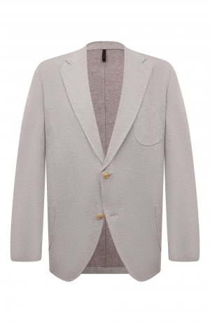 Хлопковый пиджак Windsor. Цвет: серый