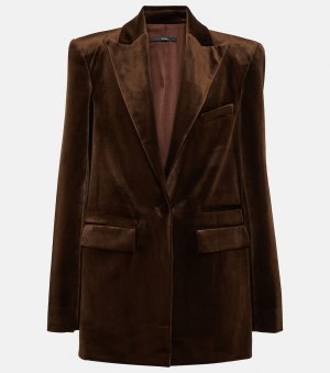 Бархатный пиджак оверсайз barlow , коричневый Alex Perry