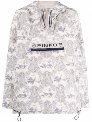 Куртка с капюшоном и нашивкой-логотипом PINKO. Цвет: бежевый