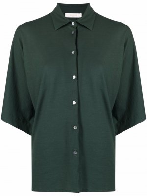 Рубашка с укороченными рукавами Zanone. Цвет: зеленый