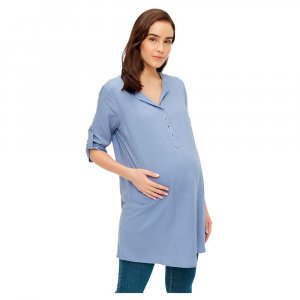Блузка Mercy Maternity 3/4 Sleeve Tunic, синий Mamalicious