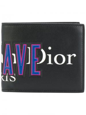Кошелек с логотипом Dior Homme. Цвет: чёрный
