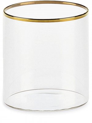 Набор из шести стаканов с контрастной отделкой BITOSSI CERAMICHE. Цвет: бежевый