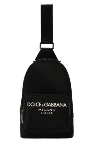 Текстильный рюкзак Dolce & Gabbana. Цвет: чёрный