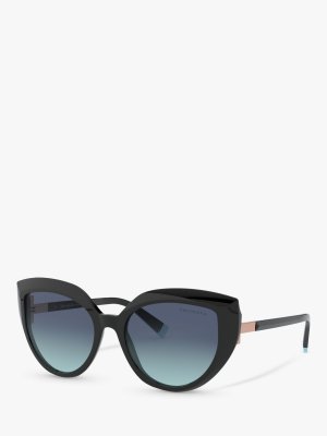 Женские солнцезащитные очки кошачий глаз TF4170, черно-синие с градиентом Tiffany & Co