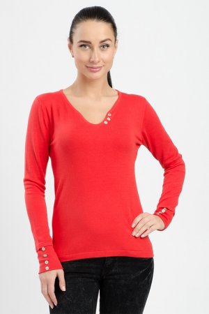 Пуловер THALASSA. Цвет: красный