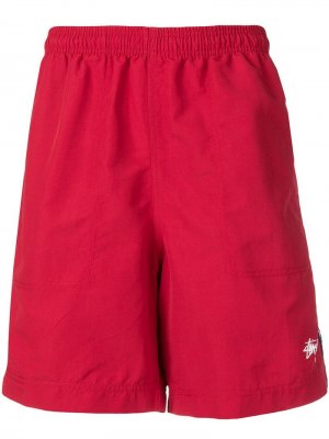 Спортивные шорты с полосками Stussy. Цвет: красный