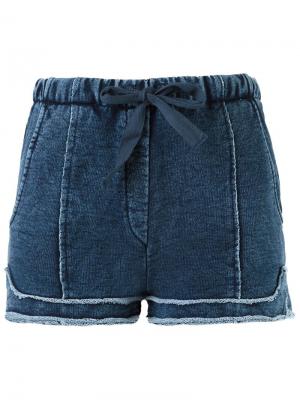Джинсовые шорты Giuliana Romanno. Цвет: синий