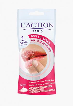Скраб для губ LAction L'Action мягкий Soft Lip Scrub, 12 мл. Цвет: прозрачный