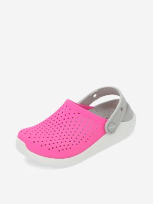 Шлепанцы для девочек LiteRide Clog K, Розовый, размер 28 Crocs. Цвет: розовый