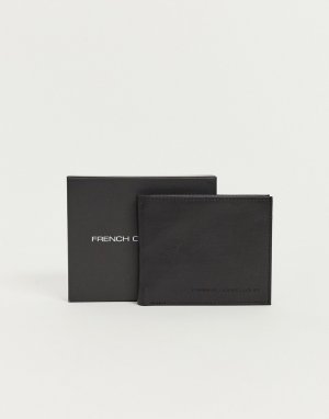 Кожаный бумажник Рremium-Черный French Connection