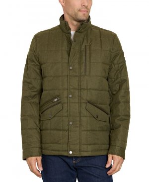 Мужская стеганая куртка-пуховик с воротником-стойкой , зеленый Sam Edelman