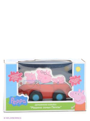 Каталка Машина семьи Пеппы, Свинка Пеппа Peppa Pig. Цвет: розовый, голубой, зеленый