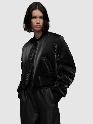 Блестящая куртка-бомбер Callie , черный AllSaints