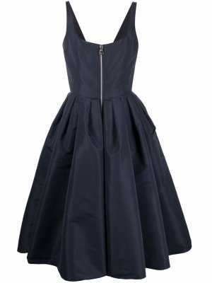 Расклешенное платье на молнии Alexander McQueen. Цвет: синий