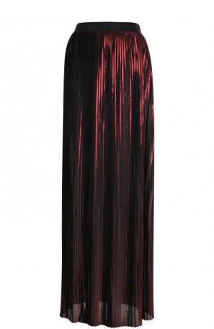 Плиссированная юбка-макси с широким поясом By Malene Birger. Цвет: бордовый