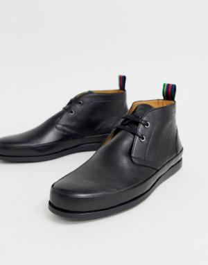 Черные высокие кожаные туфли дерби Cleon-Черный PS Paul Smith