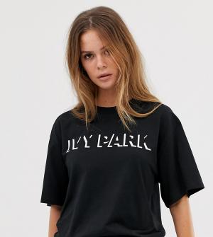 Черная oversize-футболка с логотипом -Черный Ivy Park