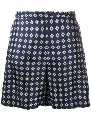 S Max Mara шорты с геометричным принтом 'S. Цвет: синий