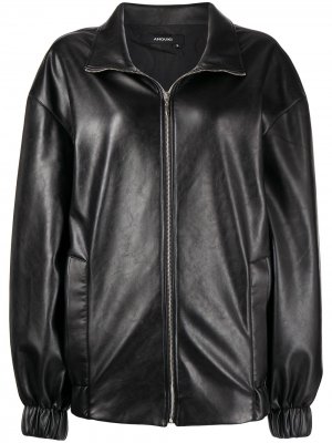 Oversized faux-leather jacket ANOUKI. Цвет: черный