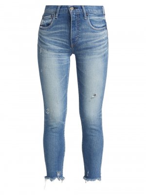 Эластичные джинсы скинни с эффектом потертости Diana , синий Moussy Vintage